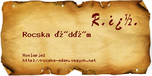 Rocska Ádám névjegykártya